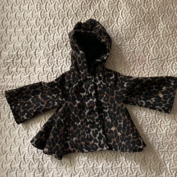 🤎🖤Adorable Leopard Pea coat - NWOT🖤🤎 - Picture 2 of 4
